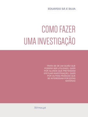 cover image of Como Fazer uma investigação
